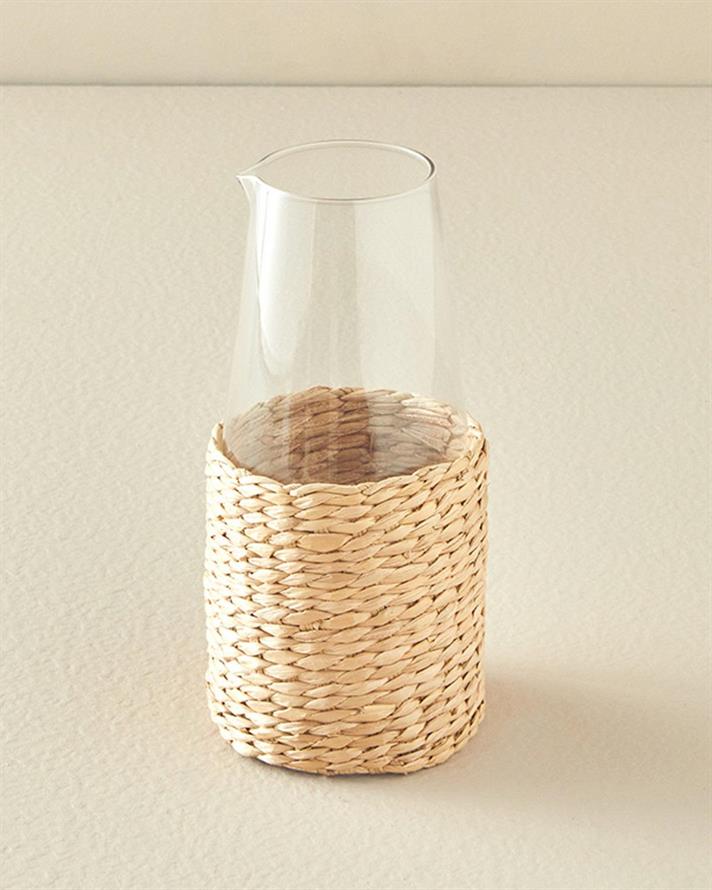 dungat Sticlă Cu Răchită Carafă 1100 ml Transparent