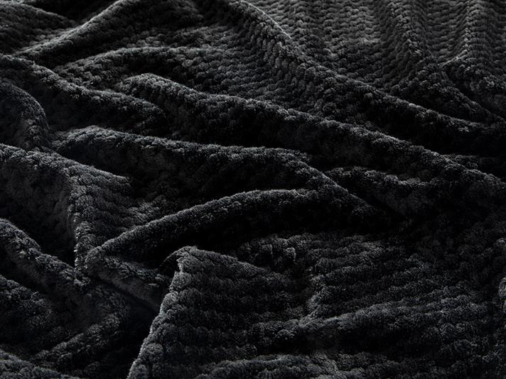 durduliu Bubble Super Soft Double Person  PĂTURĂ 200x220 cm Black.