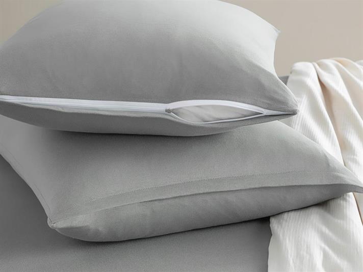 Düz Set De Cearșaf Cu Elastic King Size, Bumbac, 180*200 Cm, Gri