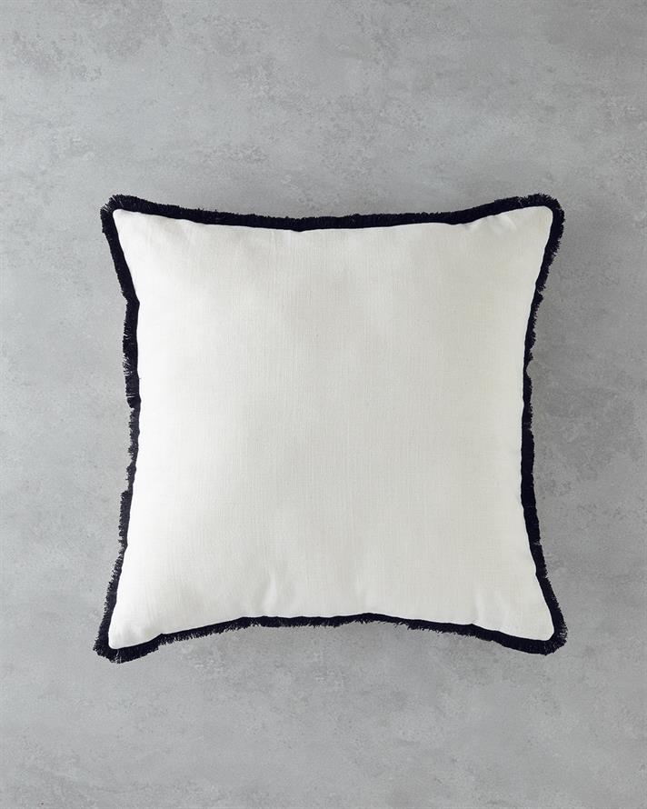 Eaves Cu Bumbac Husă Pernuță 45x45 cm Ecru - Negru