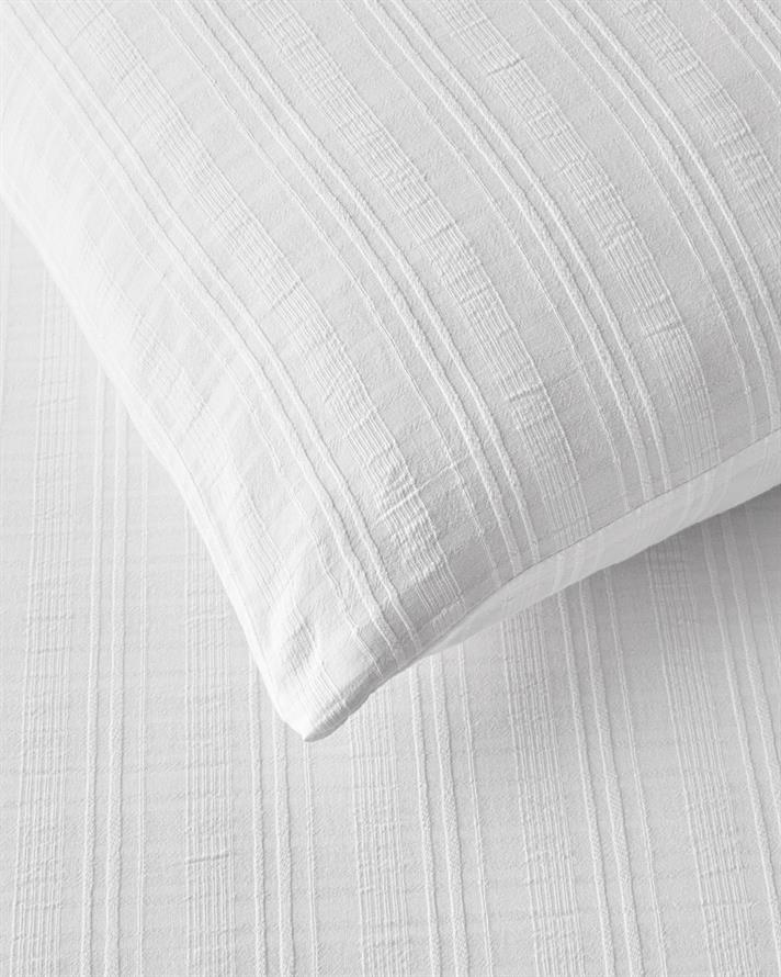 Breezy Escape Ecossaise bumbac Single Set Lenjerie De Pat 160x220 cm Alb