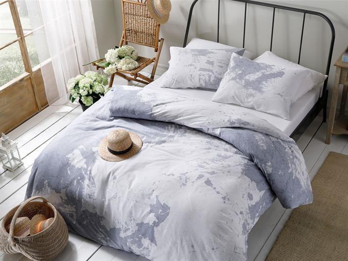 Efect de mare Cu Bumbac Single Lenjerie De Pat 160x220 cm Albastru
