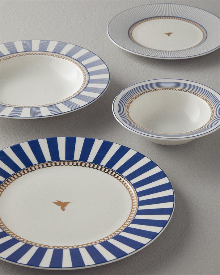 Effect Porțelan Set De Farfurii 24 piese 6 persoane Bleumarin