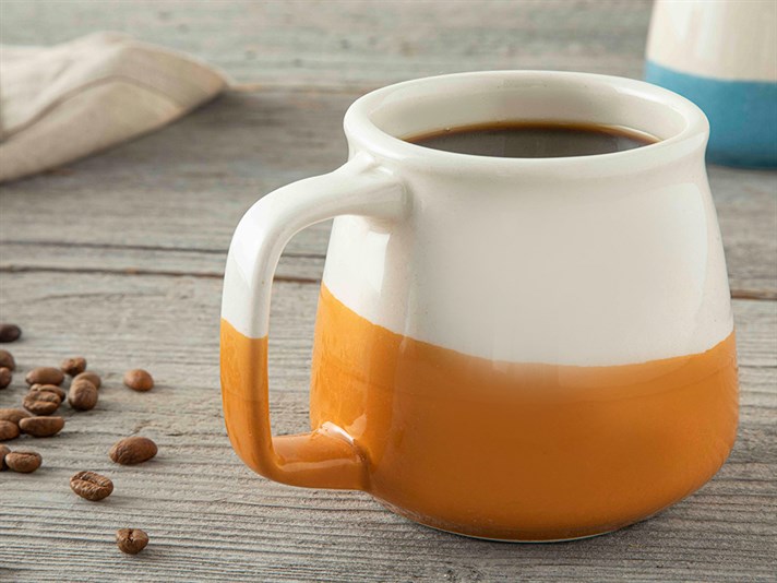 Eldon Ceramic Mug 250 ml White - Orange