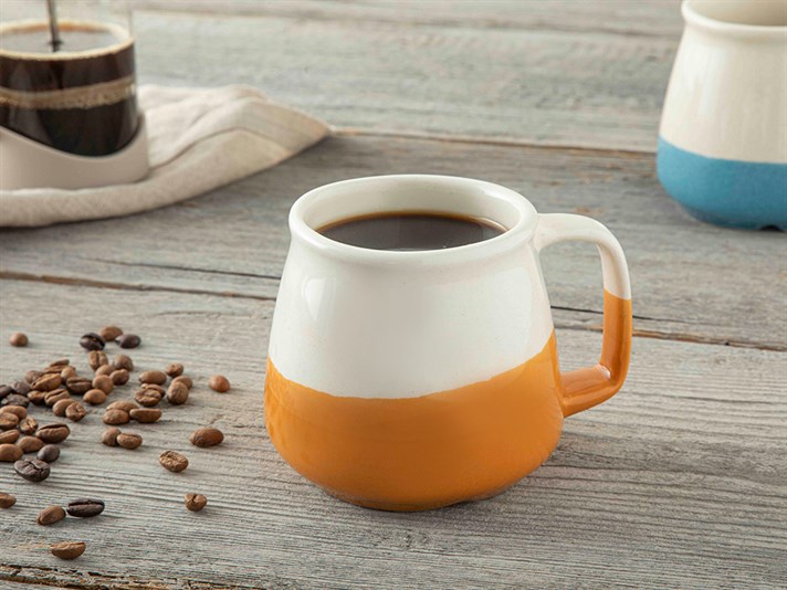 Eldon Ceramic Mug 250 ml White - Orange