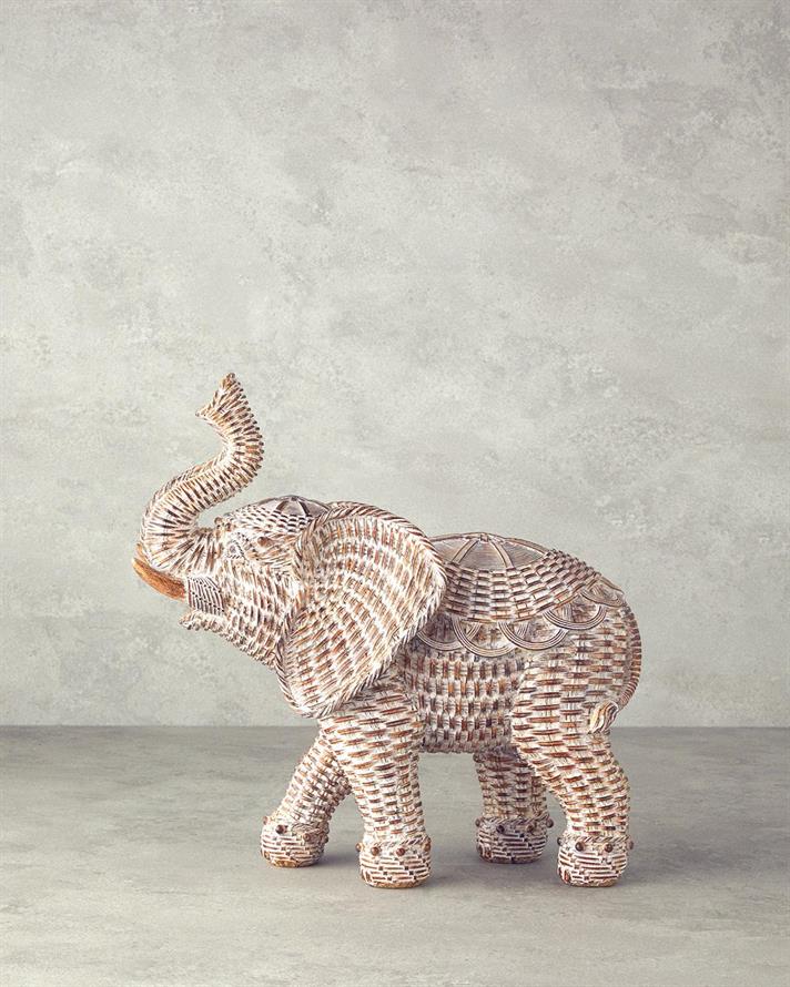 Elefanți fericiți Polirășină Bibelou 29.5x14x29.2 cm Maro