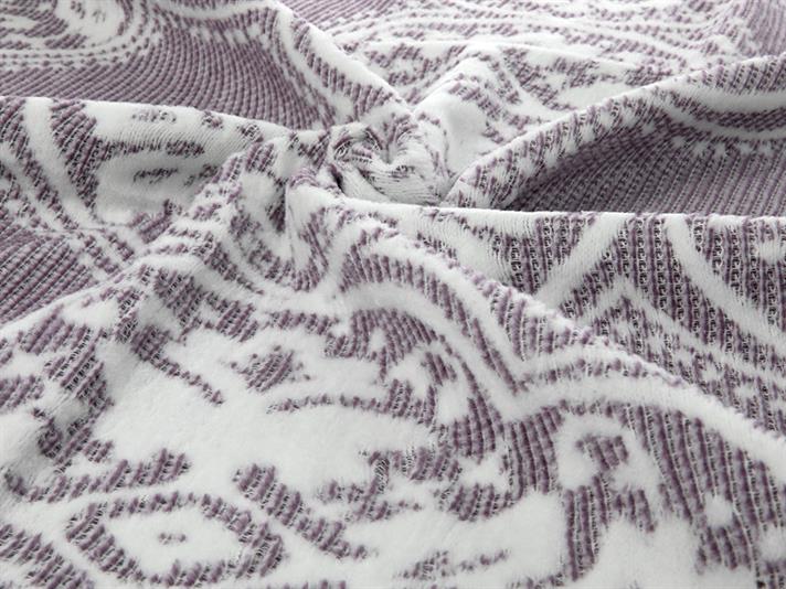 Eleganța Damask  Waffle Double Person  PĂTURĂ 200x220 cm Violet.