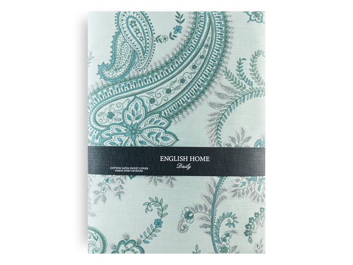 Eleganță atemporală Bumbac Satinat Double Lenjerie De Pat 200x220 cm Seledon