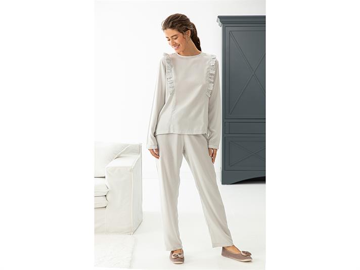Elegance Set De Pijamale Damă, Viscoză, L, Albastru İnchis