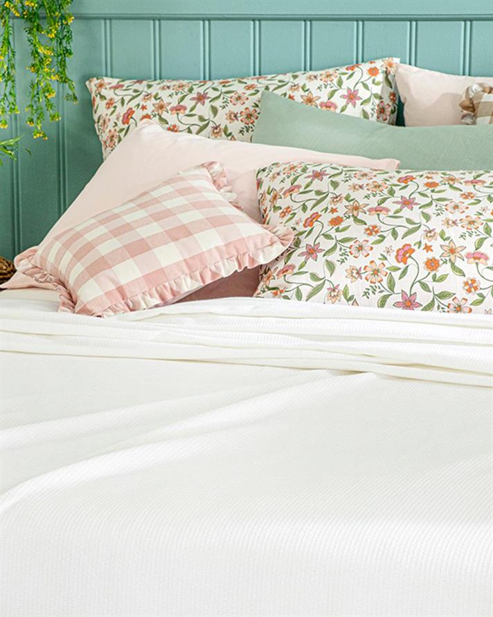 Elegancy Pătură De Vară Single, Cu Margini În Formă De Petale, 150*220 Cm, Argintiu