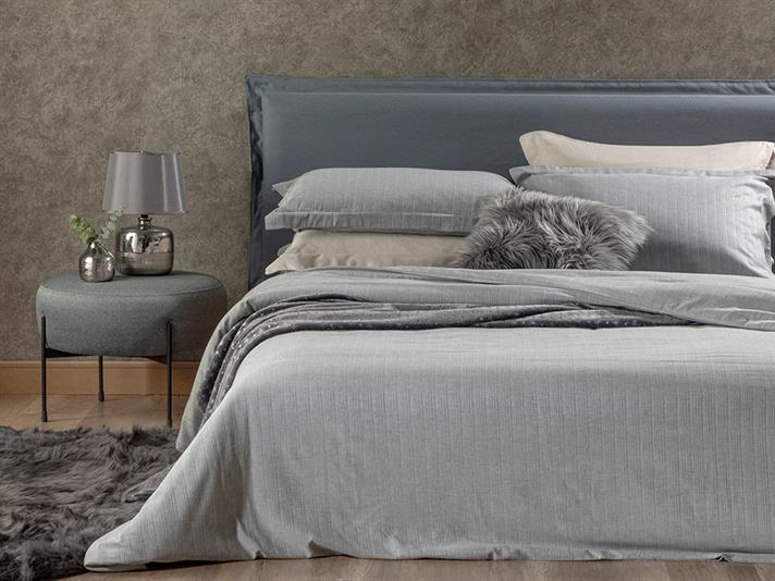 Elegant Gleam Shiny Vopsit în Fire Single Set Lenjerie De Pat 160x220 cm Argintiu