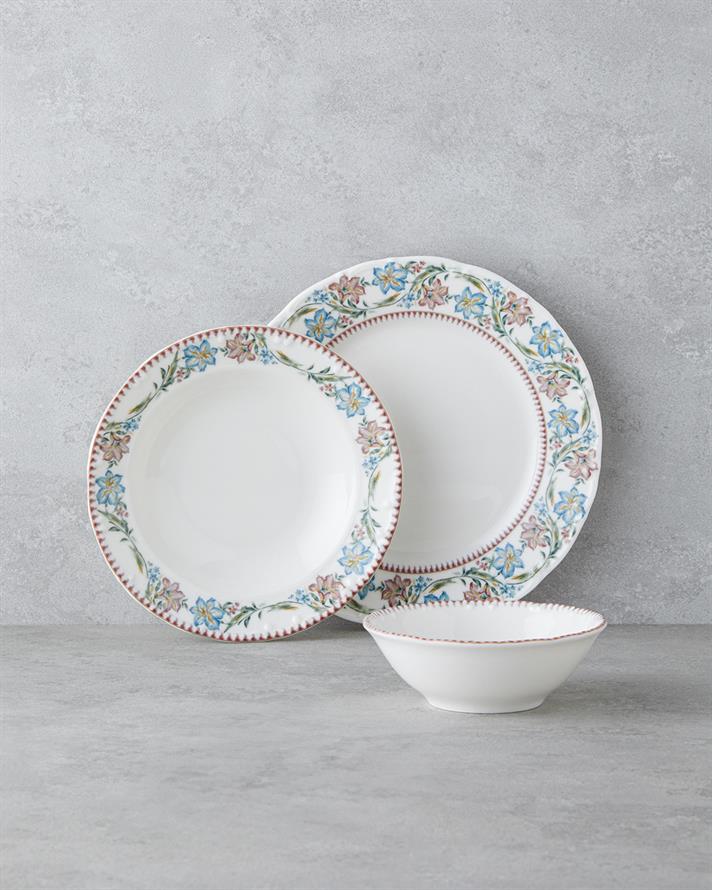 Elegant Porțelan Set De Farfurii 12 piese, 4 persoane Colorat