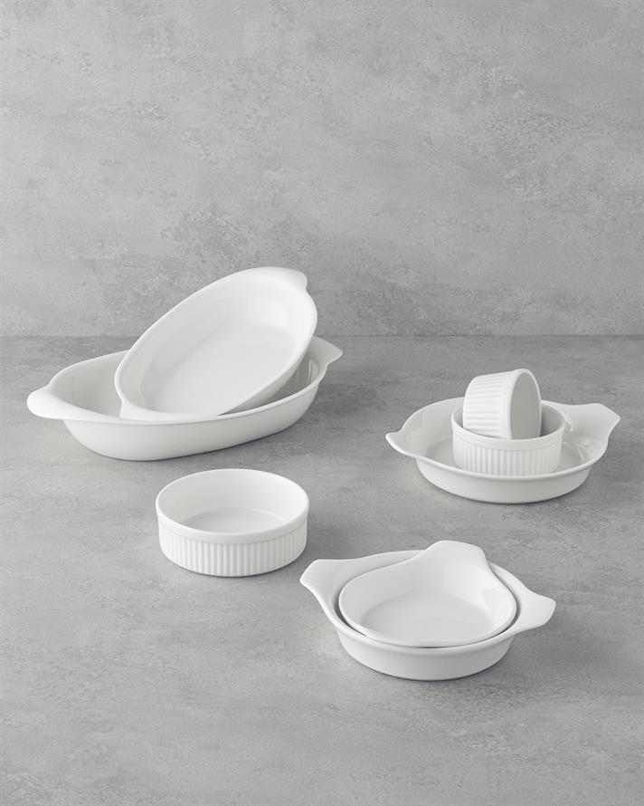 Elisa Porțelan Recipient Pentru Cuptor 36 cm Alb