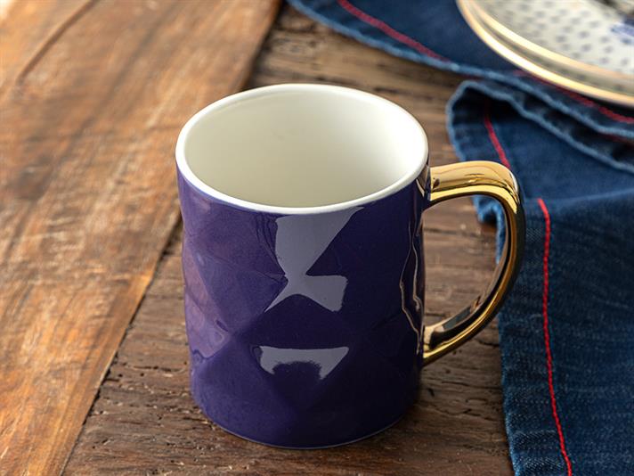 Cană, Elishie, porțelan, 420 ml, bleumarin