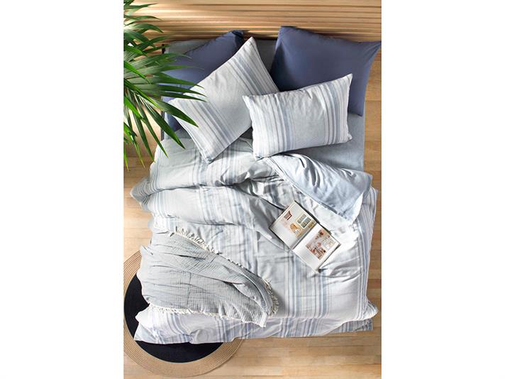 Elite Diamond Fire Vopsite Double Set Lenjerie De Pat 200x220 cm Bleumarin