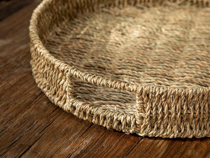 Tavă servire, Ella, răchită, 35 cm, maro