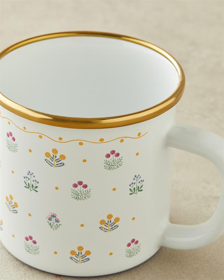 Retro Petite Email Cană 350 ml Alb