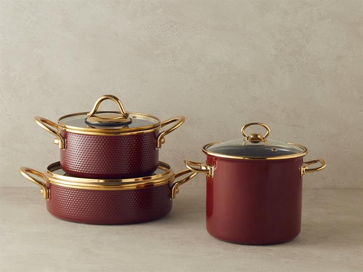 Email Tigaie 26 cm Bordo