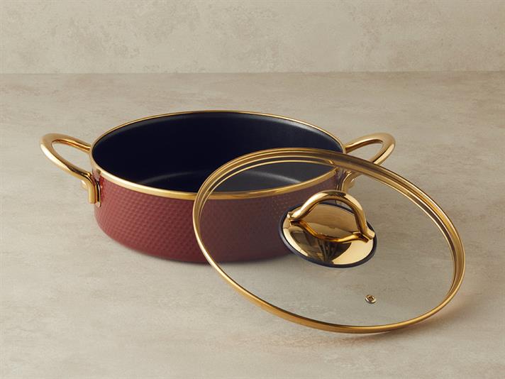 Email Tigaie 26 cm Bordo