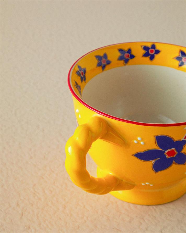 Emilia Ceramică Cană 400 ml Galben