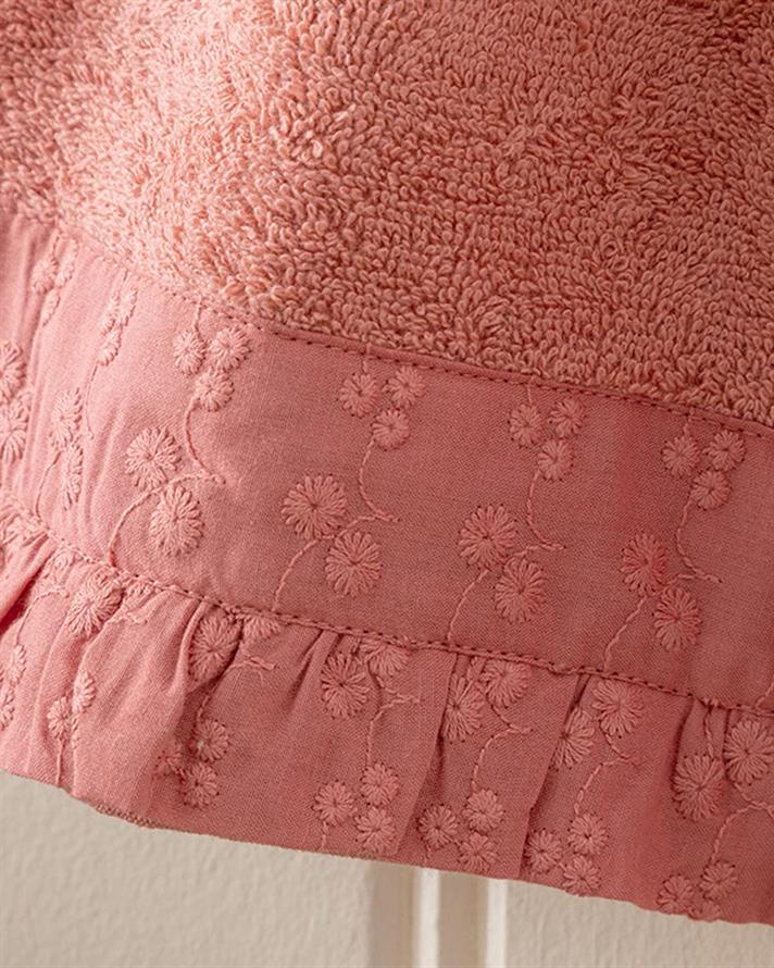 Emily Cottony brode Face Towel 50x70 cm Rose Color
