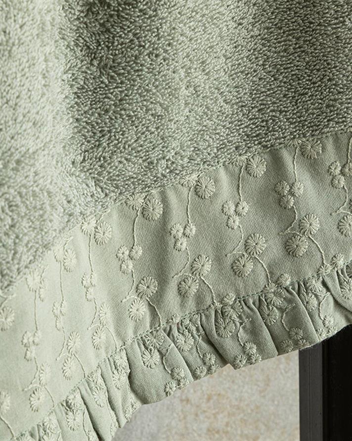 Emily Cottony brode Face Towel 50x70 cm Sea Green