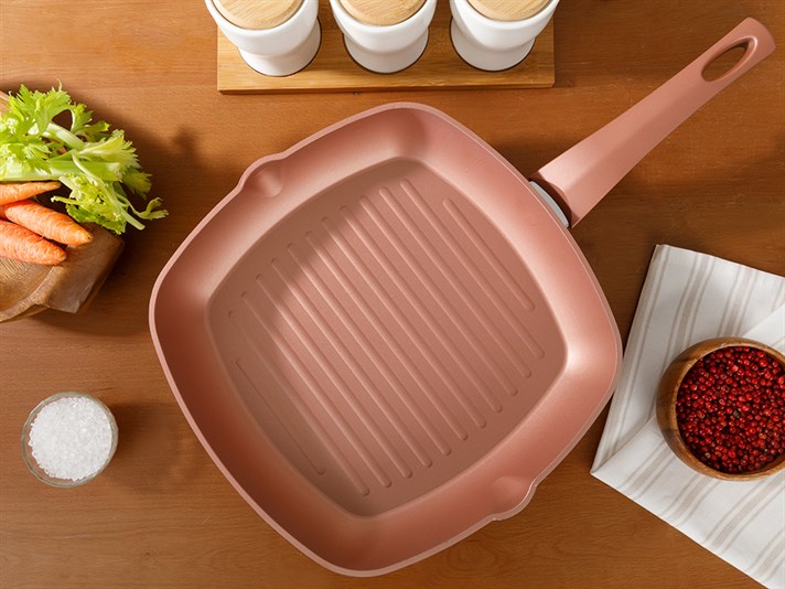Emma Granite Grill Pan 28 cm Bronze