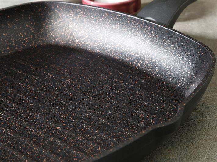 Emma Granite Grill Pan 28 cm Black