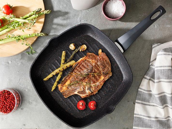 Emma Granite Grill Pan 28 cm Black