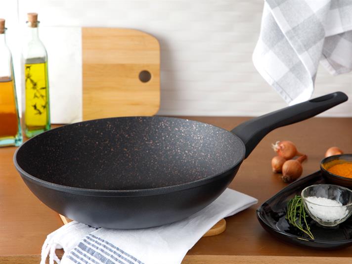 Emma Granite Wok Pan 28 cm Black