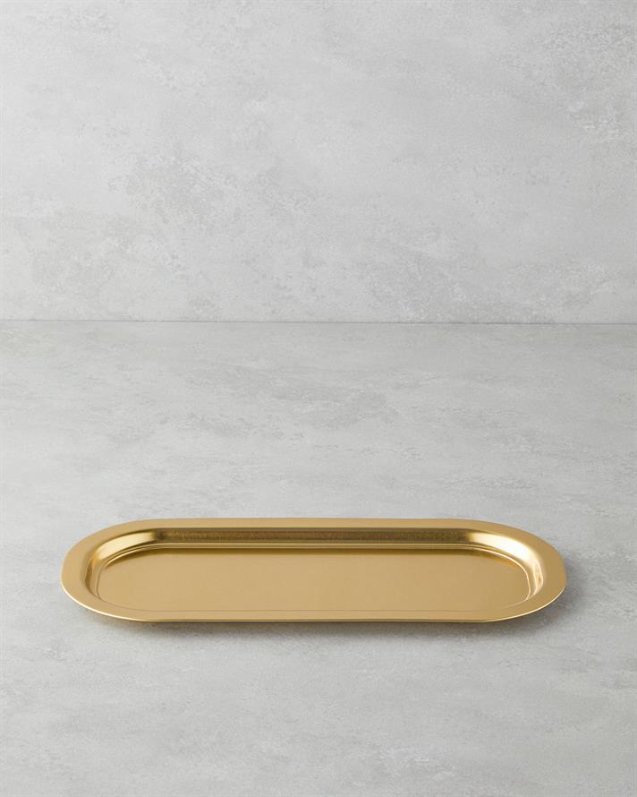 Emma Metal Tavă 16x35 cm Gold
