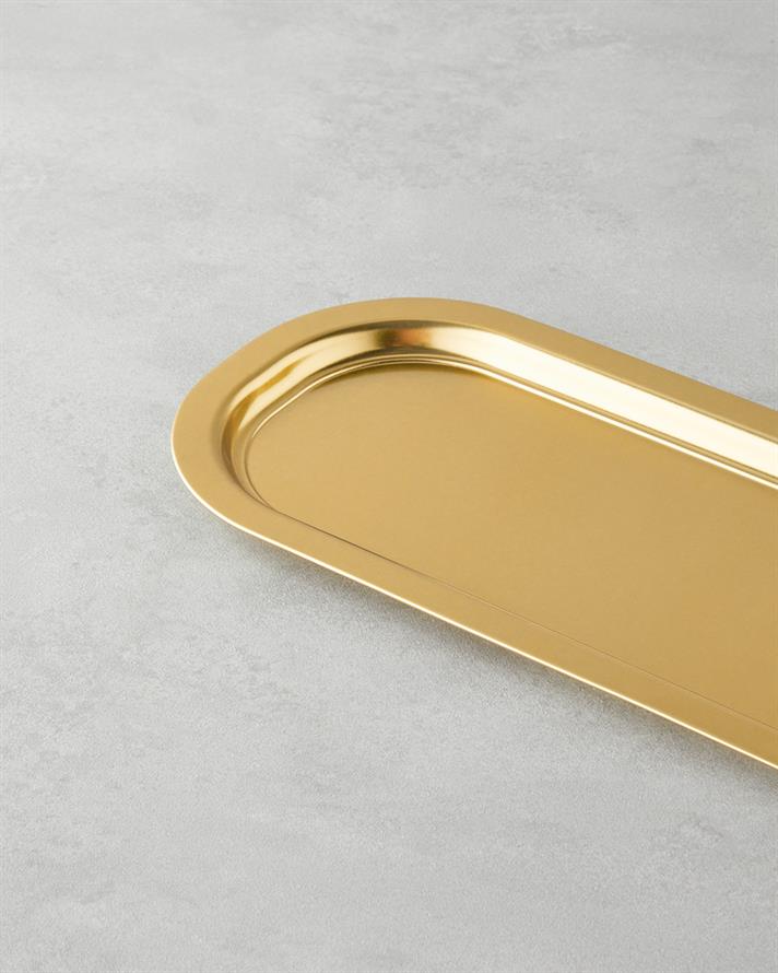 Emma Metal Tavă 16x35 cm Gold