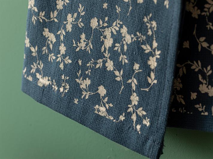 English Country Garden Cotton Drying Cloth 30x50 cm İndigo