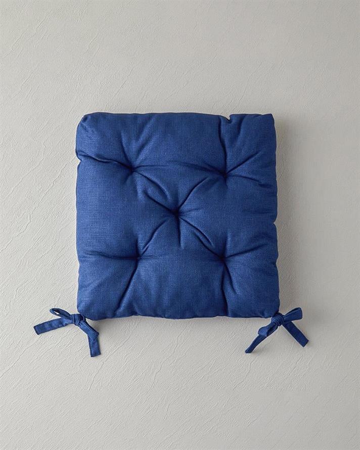 Enric Poliester Pernă Scaun 40x40 cm Bleumarin