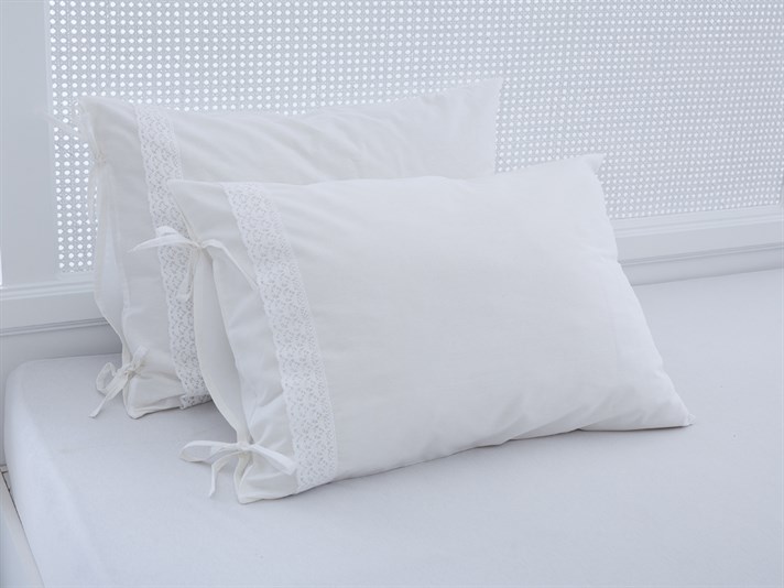Enya Cu Kopanaki Cu 2 Piese Față De Pernă 50x70 cm Alb