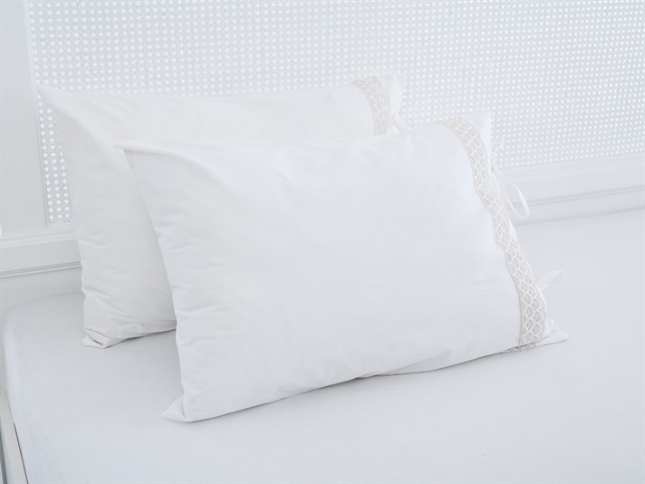 Enya Cu Kopanaki Cu 2 Piese Față De Pernă 50x70 cm Bej