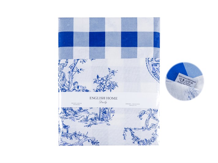 Epoca antică Cu Bumbac Single Din Bumbac Lenjerie De Pat 160x220 cm Bleumarin