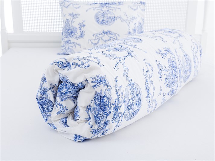 Epoca antică Cu Bumbac Single Din Bumbac Lenjerie De Pat 160x220 cm Bleumarin