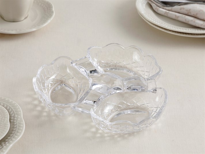 Rash Glass Serving Plate 21 cm Transparent