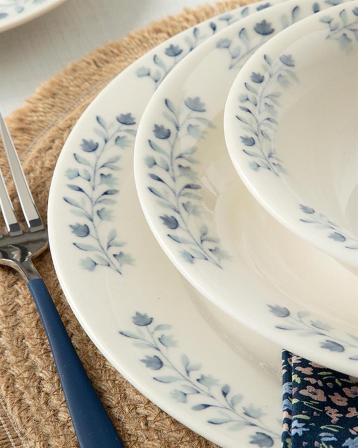 Esfera Porțelan Set De Farfurii 24 piese 6 persoane Albastru