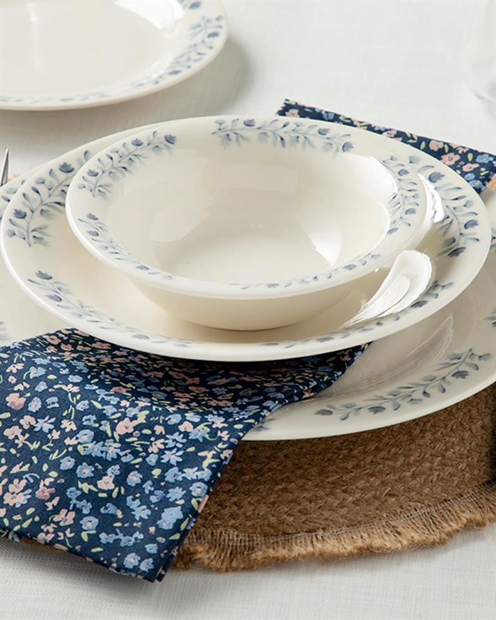 Esfera Porțelan Set De Farfurii 24 piese 6 persoane Albastru