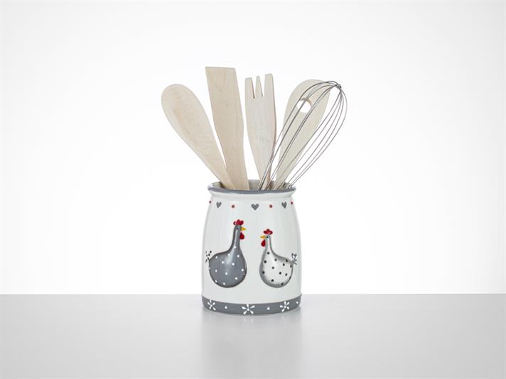 Est Ceramică 5 Bucăți Set De Servıt 10*10*12 Cm Alb-Cenușiu