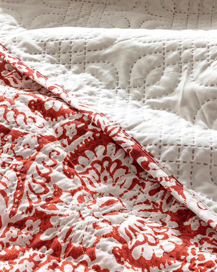 Ethnic Coral King Size Cuvertură Multifuncțională 240x220 cm Coral