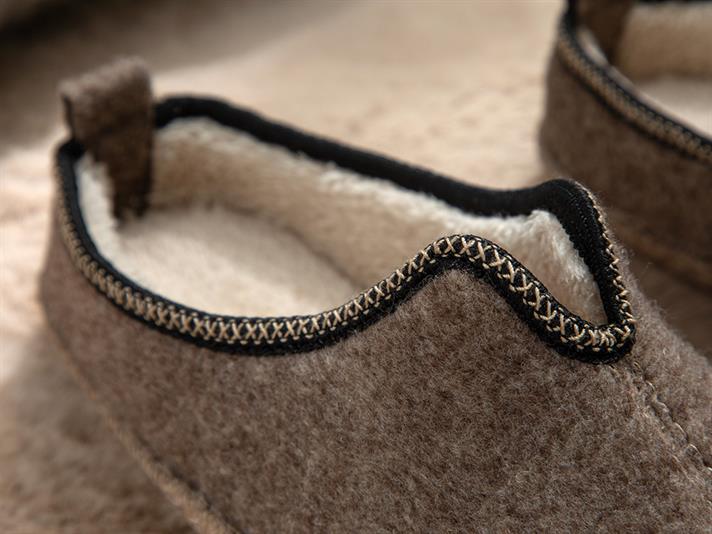 Ethnical Papuci De Casă Damă, Fetru, 38, Albastru-Beige