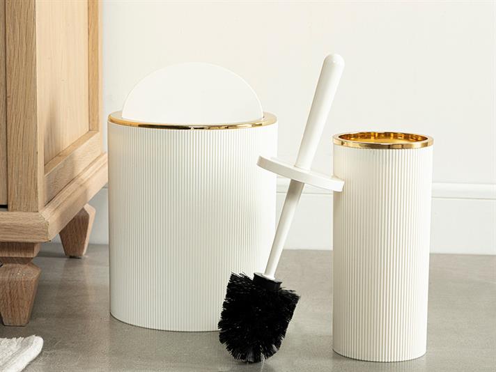 Evelyn Set De Baie Set 2, 19*21,5 Cm+10*10*37 Cm, Argintiu