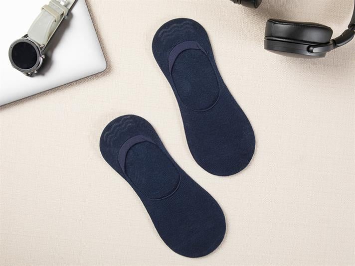 Șosete tălpici, pentru bărbați, 2 perechi, Everyday, bumbac-poliamidă-elastan, mărimea, Standart, bleumarin