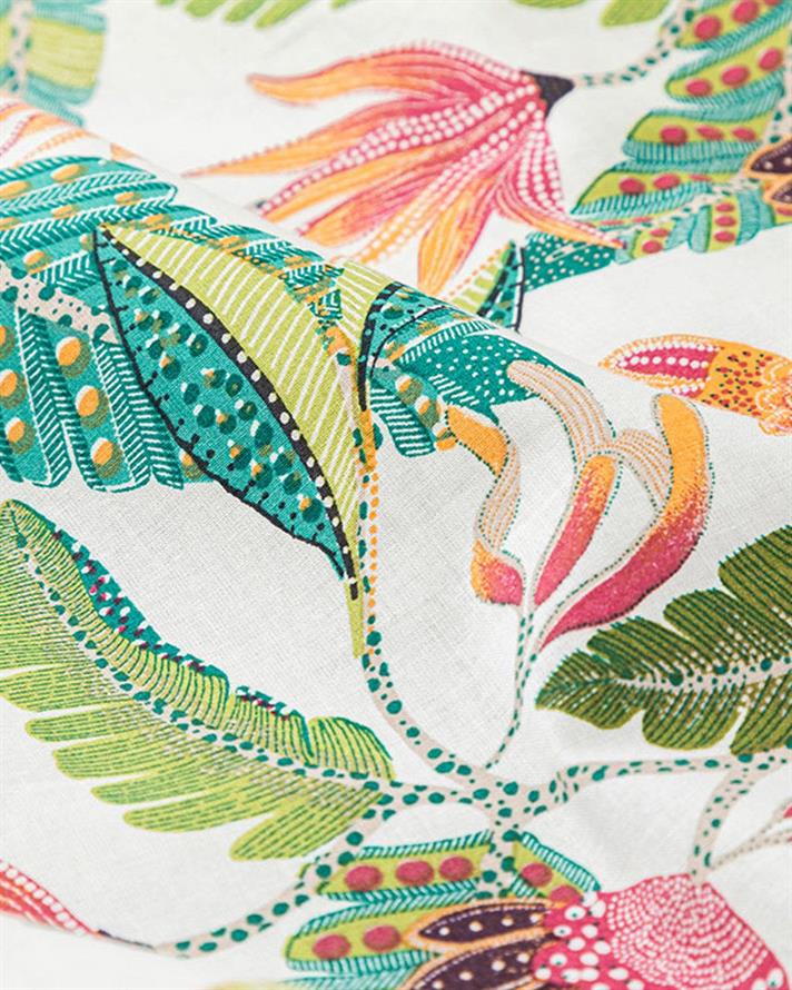 Exotic Flower Cu Bumbac King Size Set Lenjerie De Pat 240x220 cm Roz