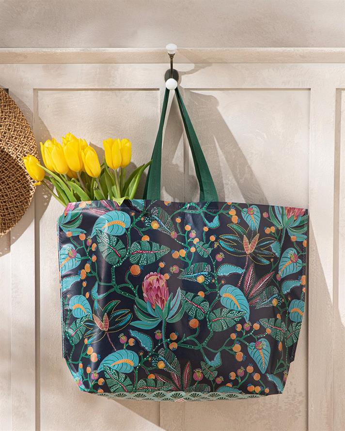 Exotic Leaves Pungă De Cumpărături 54,5 x 38 cm Violet