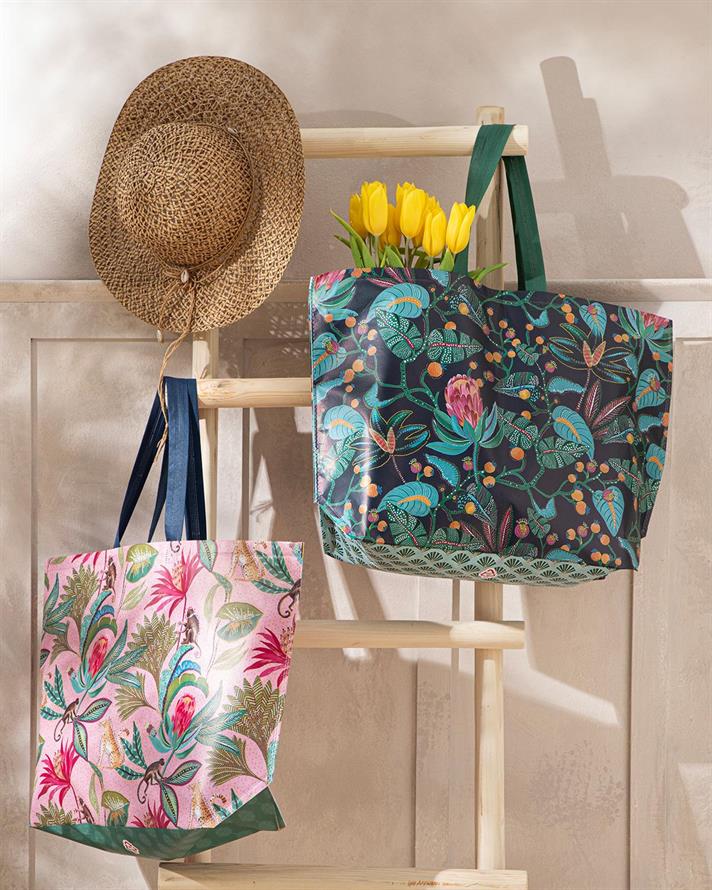 Exotic Leaves Pungă De Cumpărături 54,5 x 38 cm Violet