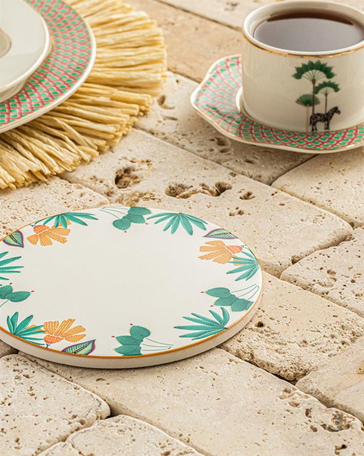 Exotic Leaves Silicone Hot Mat 16 cm Colorful